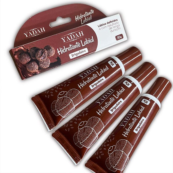 Kit 3 Hidratante Labial efeito gloss Brigadeiro 10g Yadah