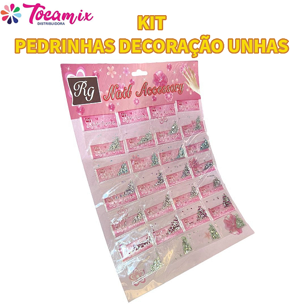 Pedrinhas decorativas para unha manicure
