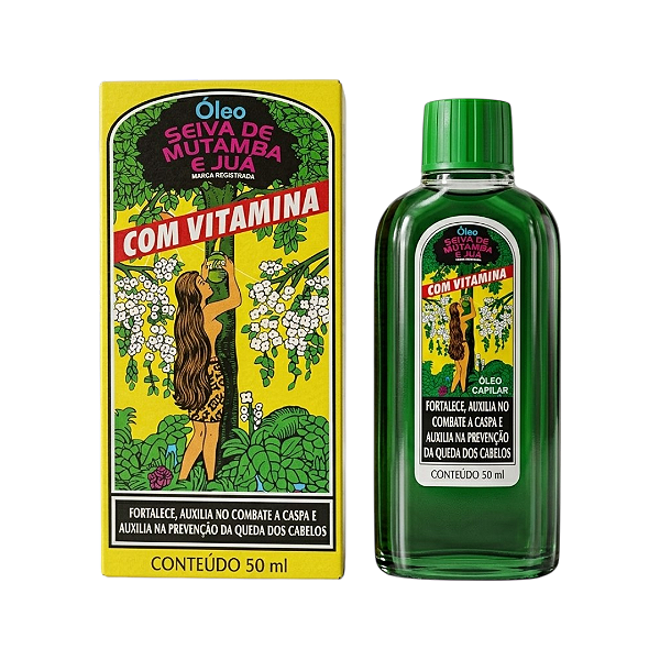 Óleo 50ml para cabelo com vitamina Seiva de Mutamba e Juá