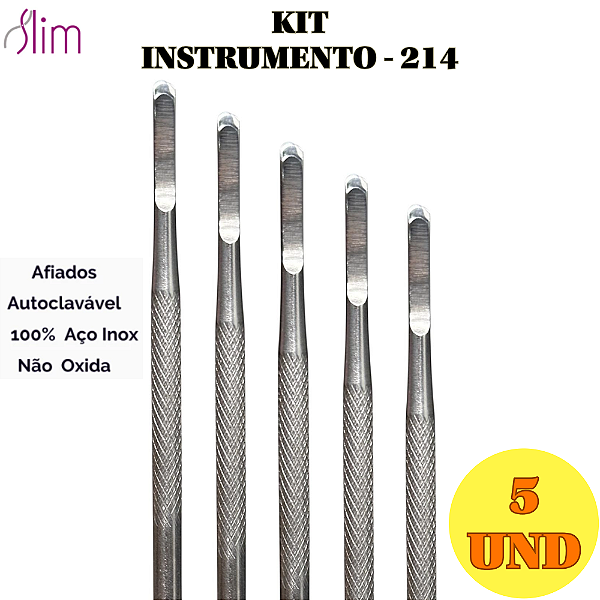 Kit 5 und Bisturi Nuclear Largo instrumento 214