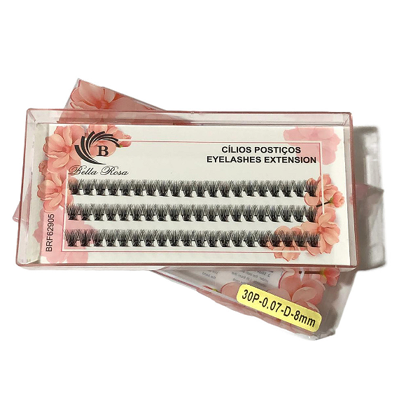 Bella Rosa Cílios Tufinho 30p 8/10/12/14mm D Com 60 Pcs