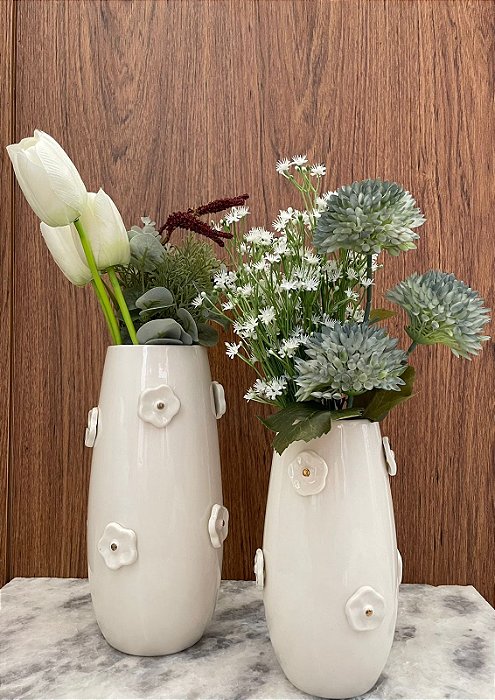 Vaso Margot Margaridas Em 3D Médio