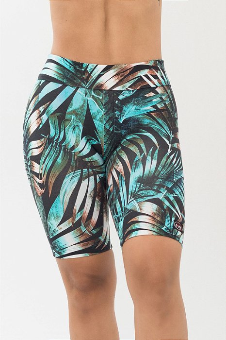 Bermuda Supplex Compressão Estampa Floresta