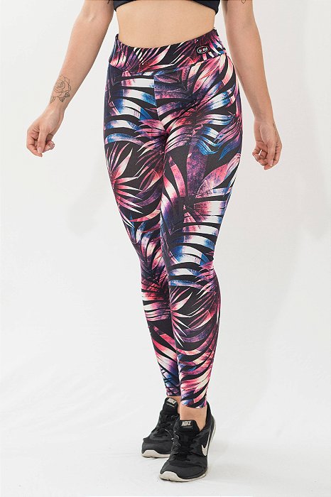 Legging Supplex Estampa Folhagens