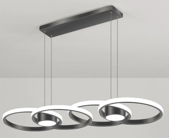 Luminaria Pendente LED Lustre de Teto Anéis Moderno