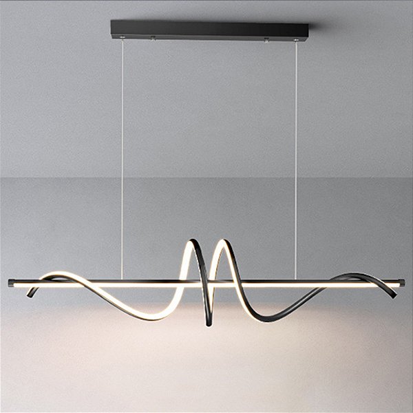 Luminária Pendente LED Lustre de Teto Linear Moderno