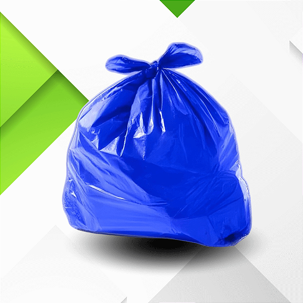 Saco Para Lixo 15L - 38cm X 58cm - Azul - REFORÇADO - Suportando 3kg