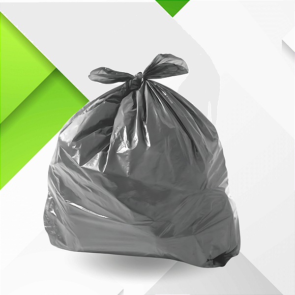 Saco Para Lixo 15L - 38cm X 58cm - Cinza - COMUM - Suportando 3Kg