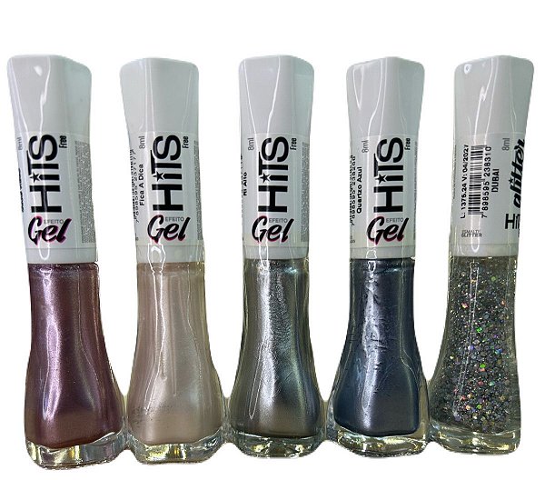 KIT COM 5 ESMALTES HITS