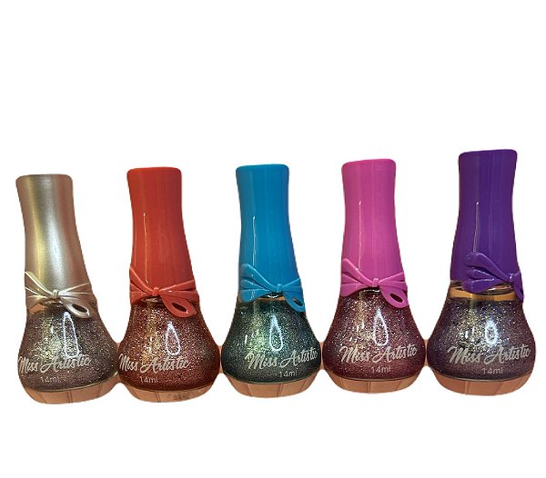KIT COM 5 ESMALTES MISS ARTISTIC