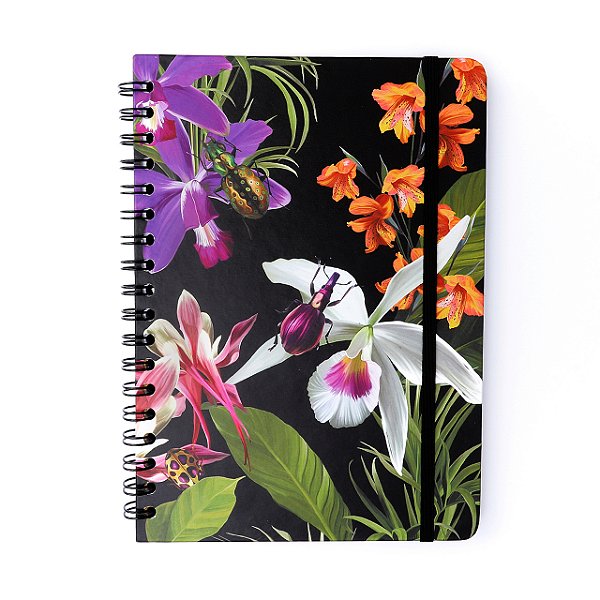 Caderno Colegial Cicero Joia Natural Insecta Noite - Pautado