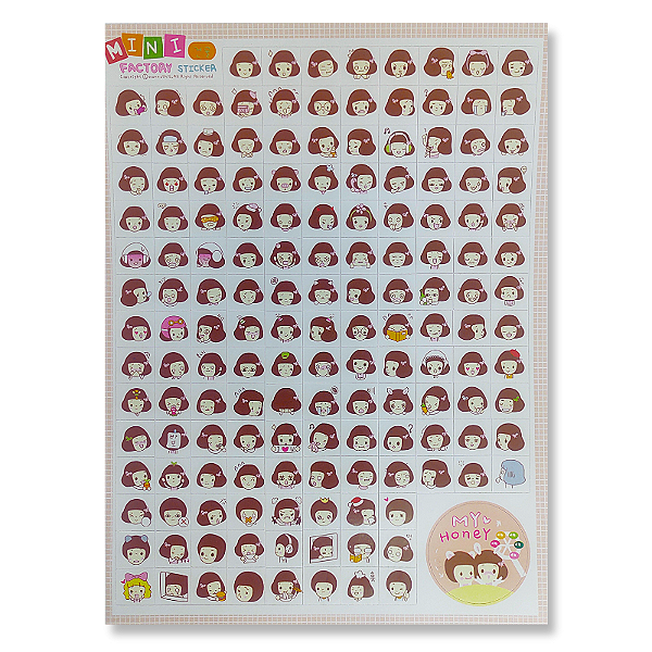 Mini Adesivos Factory Sticker - 2 cartelas
