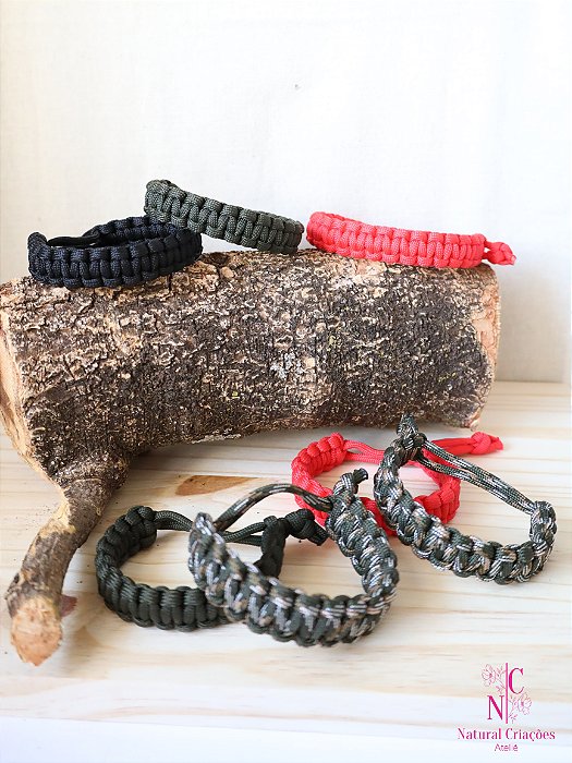 Bracelete de Sobrevivência Paracord 550 - Beleza e Aventura em Um Só Acessório