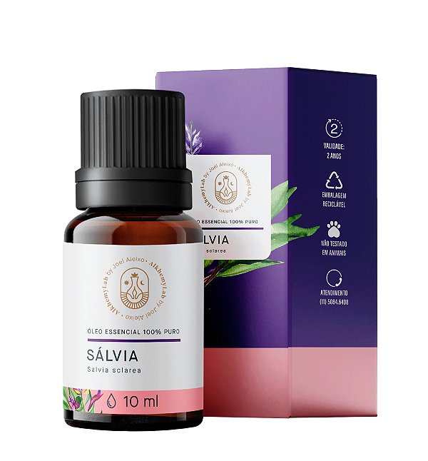 Óleo Essencial de Sálvia 10ml - Alkhemylab