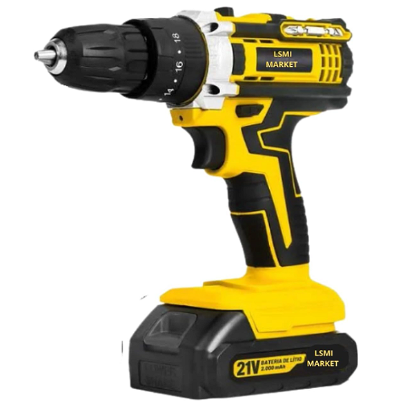 Parafusadeira Bateria 21V com Luz LED