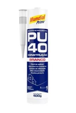 Selante  Poliuretano Branco Pu40 400gr Mundial Prime