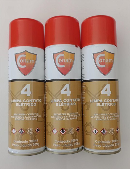 Limpa contatos elétricos Conam 209g 300ml- Kit 3 unidades