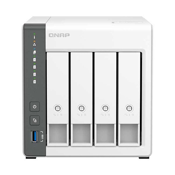 TS-433 Qnap - Storage NAS 4 baias SATA, ideal para nuvem pessoal