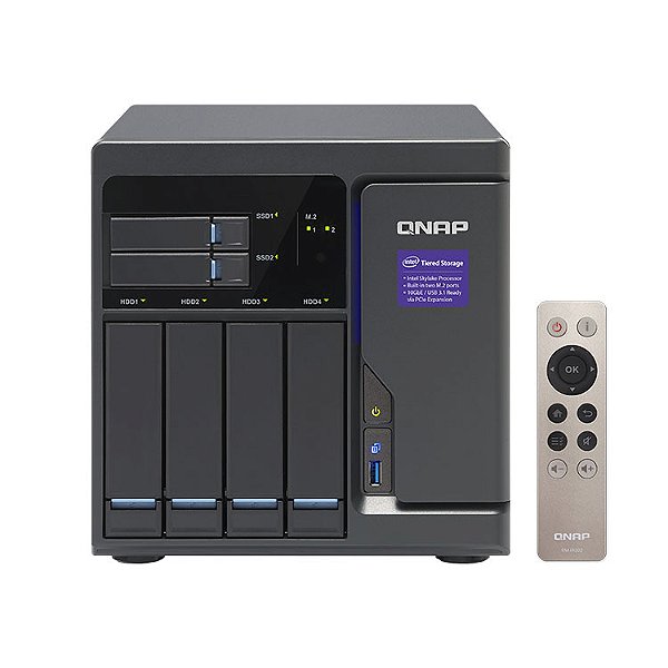 TVS-682 Qnap - Storage NAS 6 baias, 4 baias para HDDs e 2 para SSDs