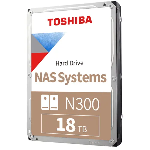 Toshiba HD Interno NAS 18TB N300 - HDWG81JXZSTA 7200 RPM 1024MB SATA