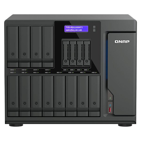 TVS-AIh1688ATX Qnap - Storage NAS híbrido 16 baias SATA