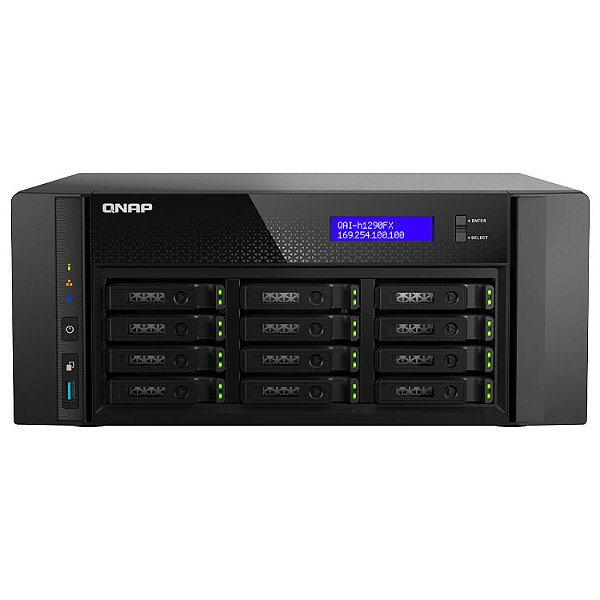 QAI-h1290FX QNAP - Servidor de armazenamento Edge AI com 12 baias all-flash