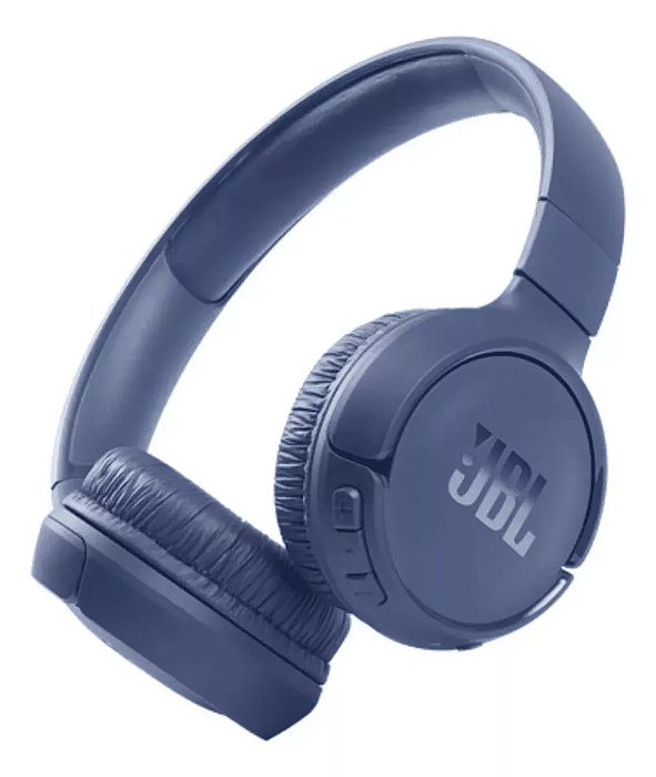 Fone JBL tune 510 BT azul  com conexão Bluetooth