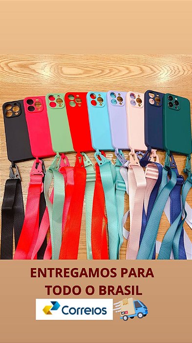 Capa De Celular De Silicone/ Com Alça/Corrente Para IPHONE  14