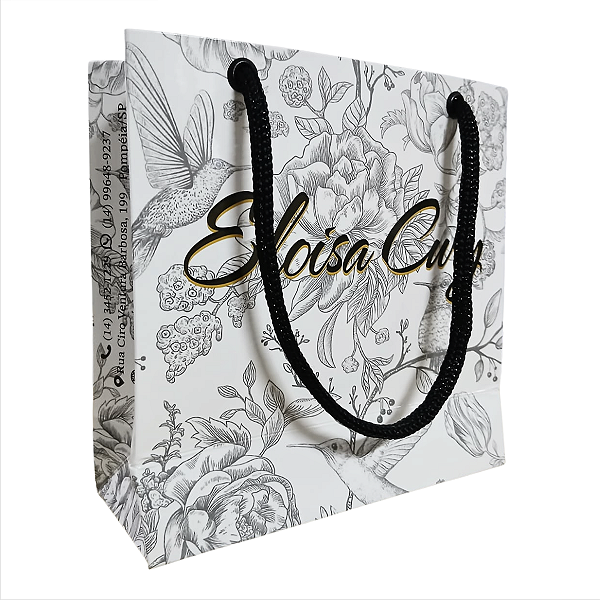 Sacolas Personalizadas de Papel 15x15x6cm - Linha Cartão até 2 cores