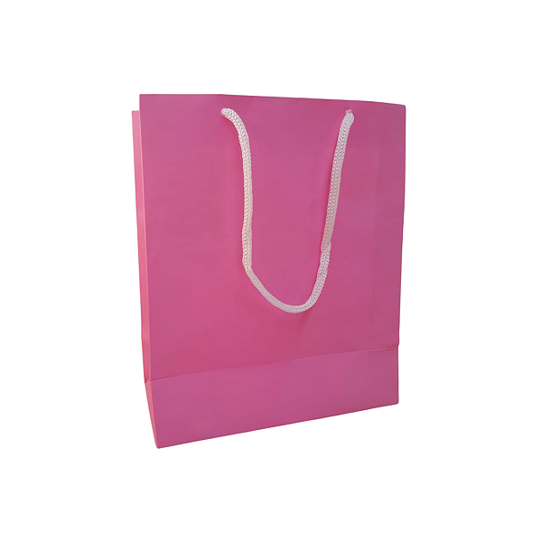 20 Sacolas Basica Rosa P – 18,5LX22AX9Fcm
