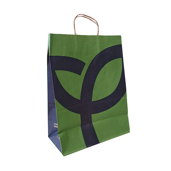 3000 Sacolas de Papel Kraft Personalizadas - Grandes 31x40x15cm