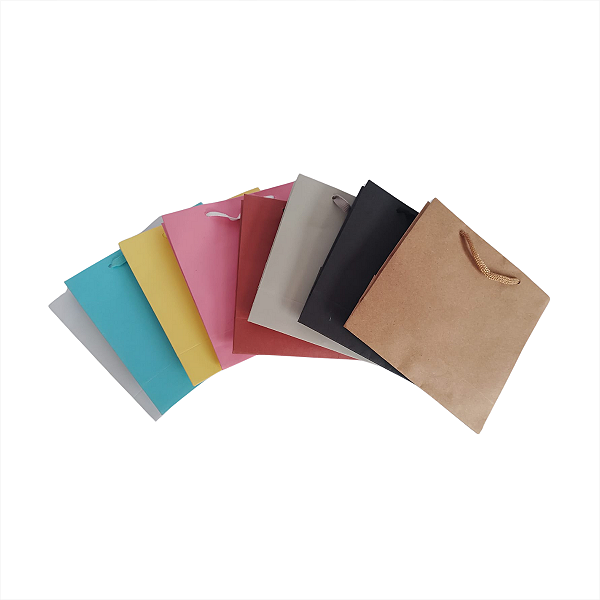Sacolas de Papel Pp 15LX15AX6Fcm C/10 - Cores Sortidas