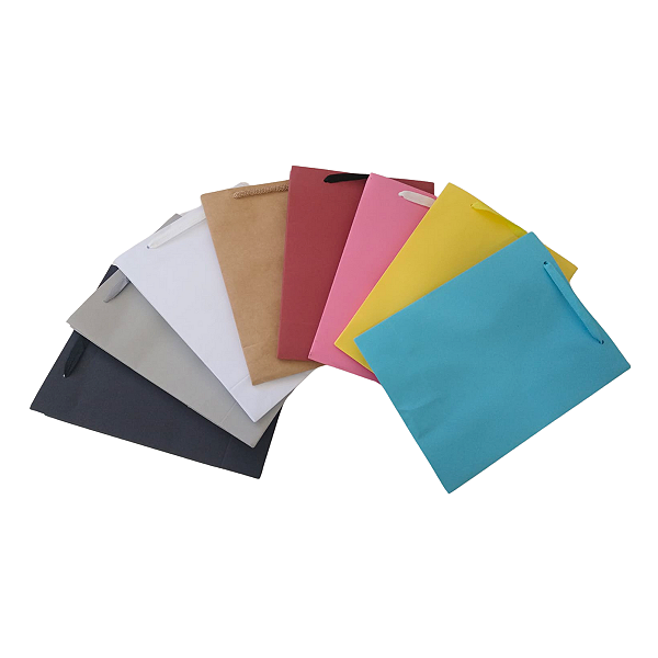 Sacolas de Papel 18,5LX22AX9Fcm C/10 Cores Sortidas