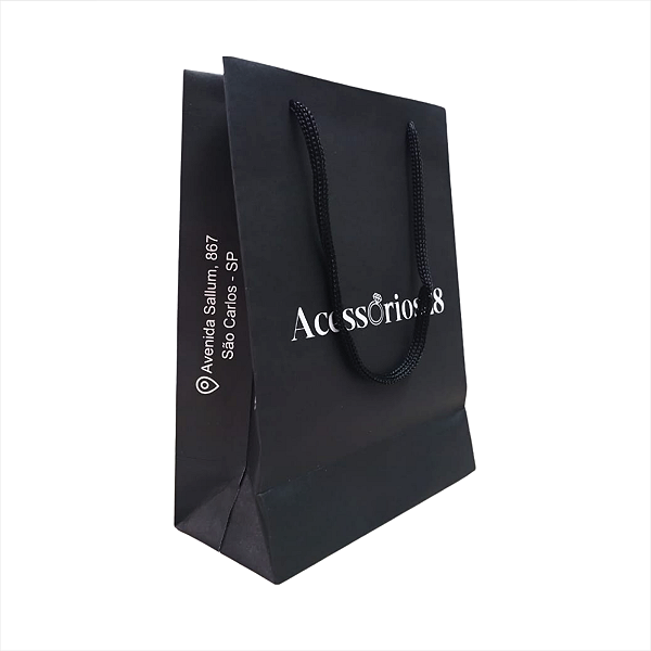 Sacolas Personalizadas de Papel 15x22x7cm - 2 CORES