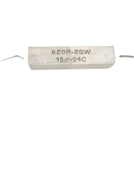 RESISTOR 820R 20W 10% ( PORCELANA )
