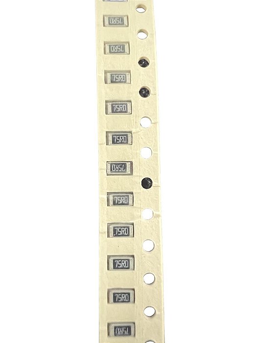 RESISTOR SMD 75R 5% 1206 - 20 PEÇAS