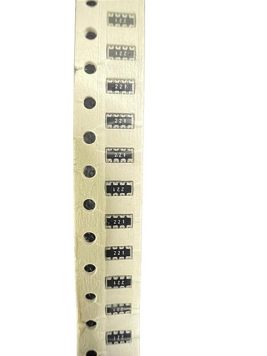 REDE RESISTIVA SMD 221 = 220R 0603 5%
