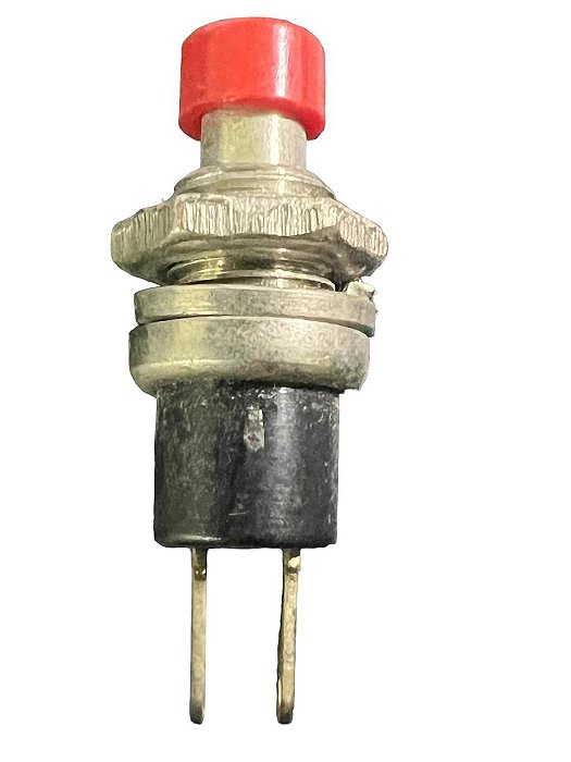 CHAVE PUSH BUTTON  PBS 110 VERMELHA  ( NORMALMENTE ABERTA - 2 TERMINAL )