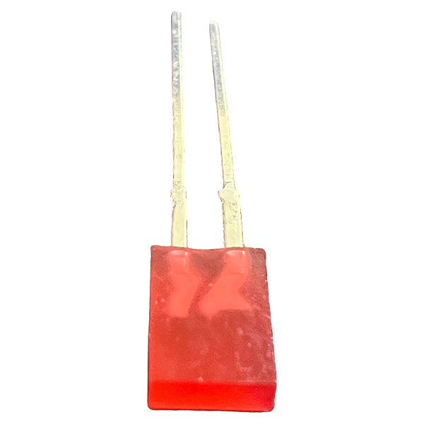 LED VERMELHO RETANGULAR ( 2 X 5 M/M )