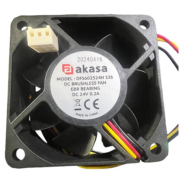 COOLER - VENTILADOR DFS60602524 24VDC- (60X60X25M/M) ROLAMENTO AKASA