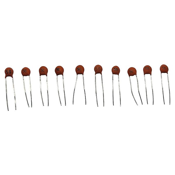 CAPACITOR CERAMICO 56PF/50V - 10 PEÇAS