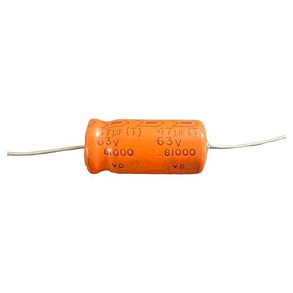 ELETROLITICO 47UF/63V SIEMENS AXIAL SERIE 81000 ( 8 X 17 M/M )