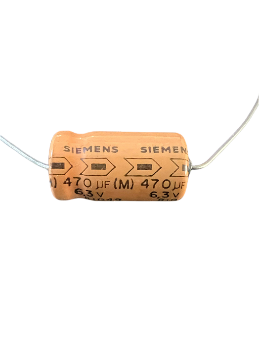 ELETROLITICO 470UF/6,3V SIEMENS ( AXIAL 81049 9 X 15 M/M )