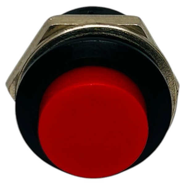 CHAVE PUSH BUTTON BOTAO R13-507 VERMELHA SEM TRAVA