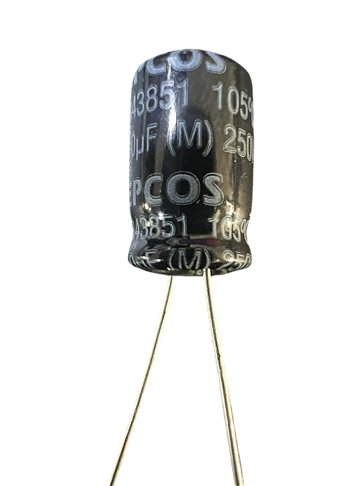 ELETROLITICO 10UF/250V 105GRAUS EPCOS ( 10 X 21 M/M )