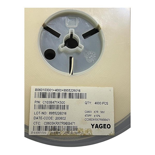 CAPACITOR 470PF 50V SMD 0603 X7R - 20 PEÇAS