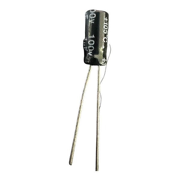ELETROLITICO 1UF/100V 105GRAUS ( 5 X 12 M/M )