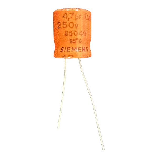 ELETROLITICO 4,7UF/250V 85GRAUS SIEMENS ( 10 X 12 M/M )