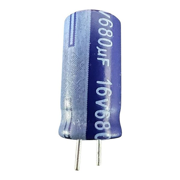 ELETROLÍTICO 680UF/16V 105GRAUS ( 8X16 M/M ) PRÉ CORTADO
