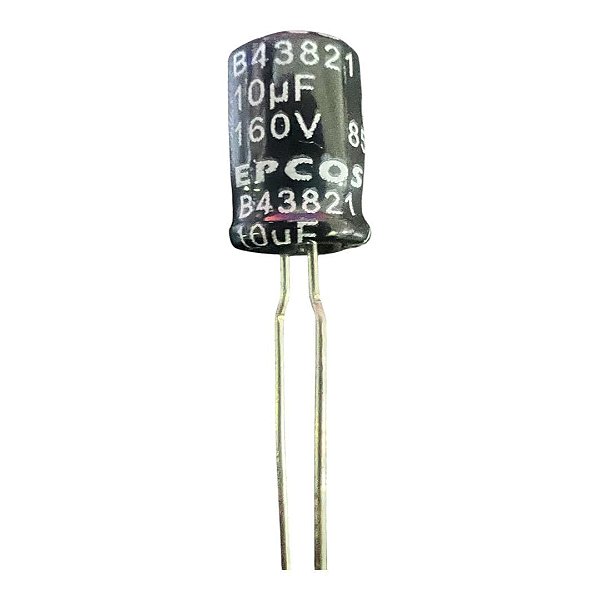 ELETROLÍTICO 10UF/160V 85GRAUS EPCOS ( 8 X 10 M/M )